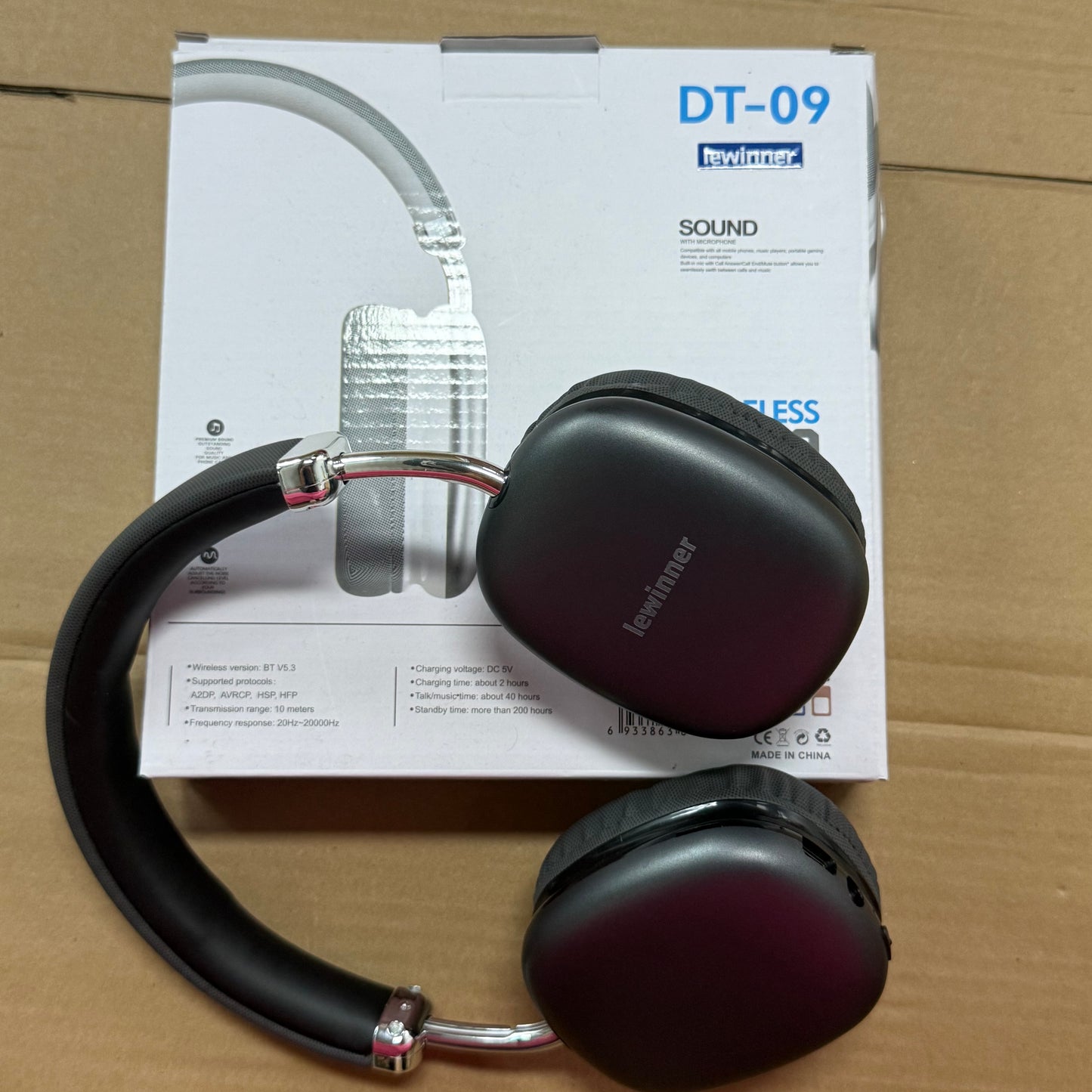 Lewinner Headphones for phone&PC,Head mounted wireless Bluetooth Headphones, stereo sound, long endurance Headphones