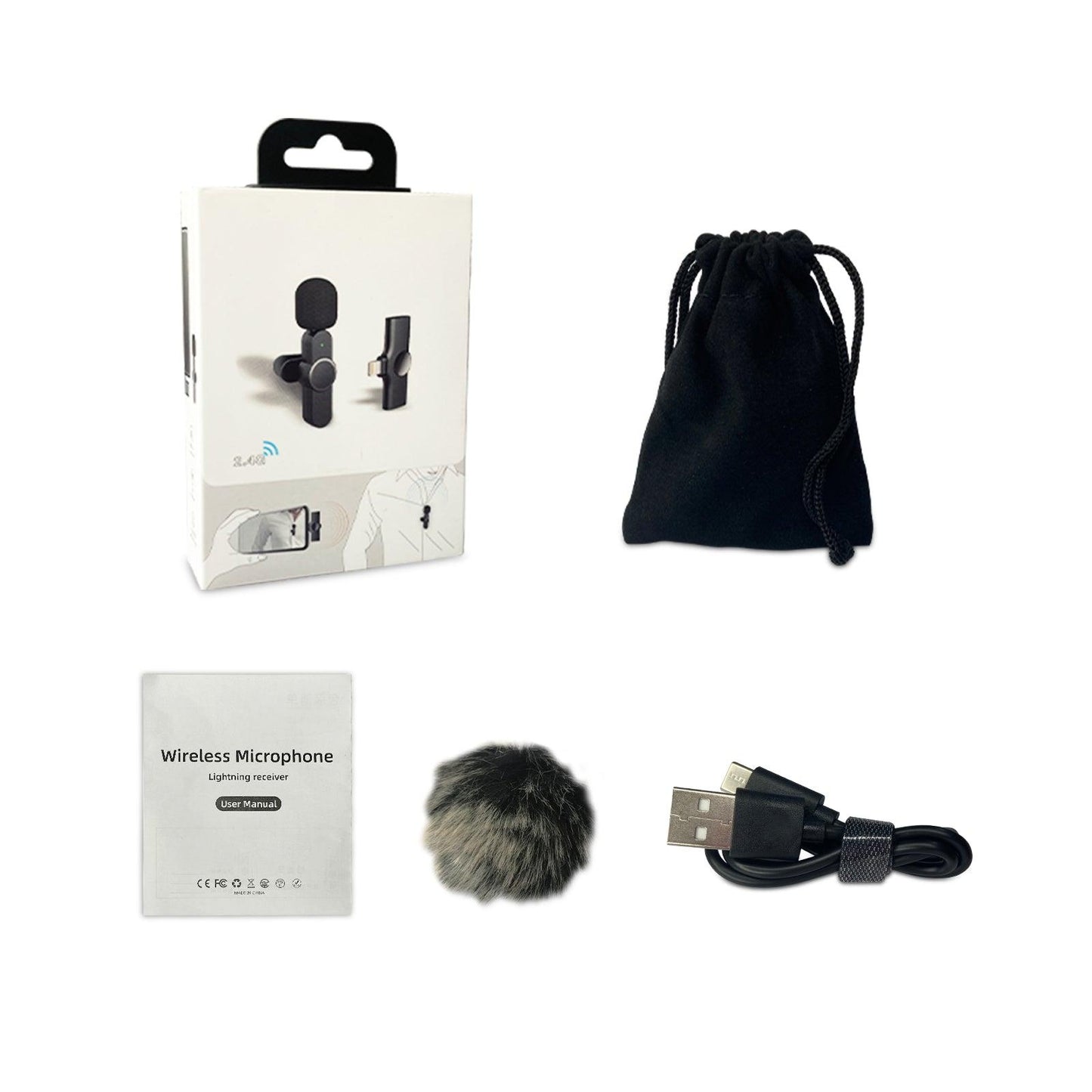 Lewinner Wireless Lavalier Microphone for iPhone iPad (WM-4)