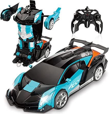 Remote Control Car,Transform Robot RC Cars for Kids,2.4Ghz 1:18 Scale Deformation Robot Toy Cars with One-Button Deformation 360°Drifting,Transformer RC Cars Robot Toys for 6 Year Old Boys