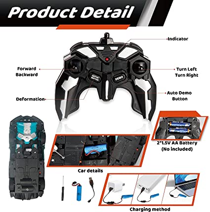 Remote Control Car,Transform Robot RC Cars for Kids,2.4Ghz 1:18 Scale Deformation Robot Toy Cars with One-Button Deformation 360°Drifting,Transformer RC Cars Robot Toys for 6 Year Old Boys