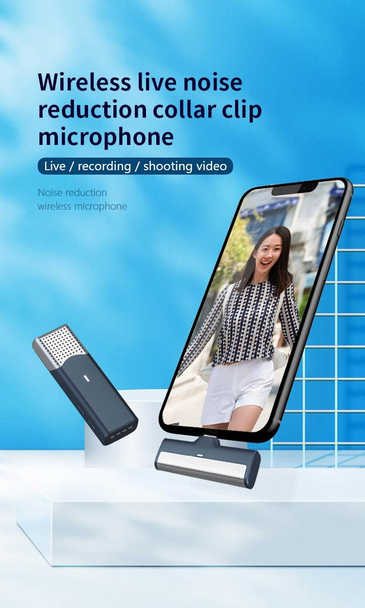 Leereel Wireless Lavalier Microphone Mini Portable Microphone Professional Noise Reduction