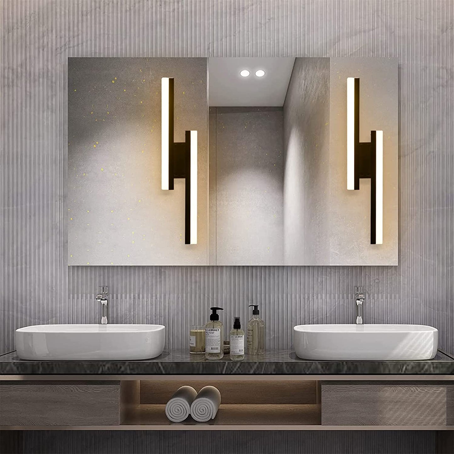 Leefact 24in Bathroom Vanity Light Modern Vanity LED Lighting Fixtures Over Mirror