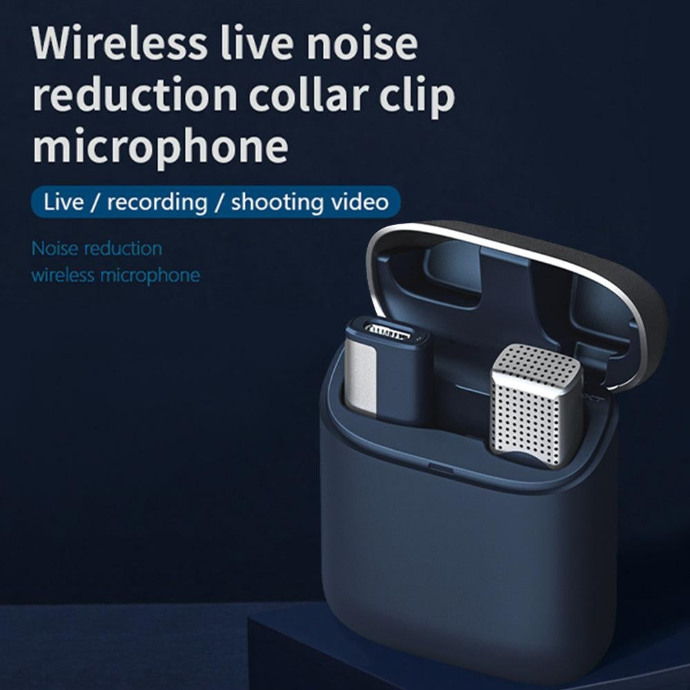Leereel Wireless Lavalier Microphone Mini Portable Microphone Professional Noise Reduction