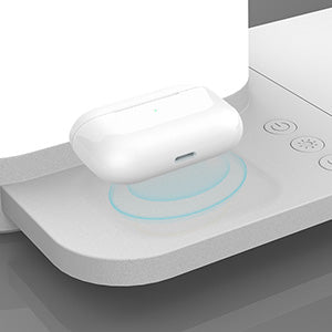 Wireless Charging Station, 4 in 1 Charger Stand for Apple Products with Adjustable LED Night Light & Humidifier