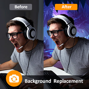 Lewinner 2K Webcam with Ring Light & Tripod & Microphone