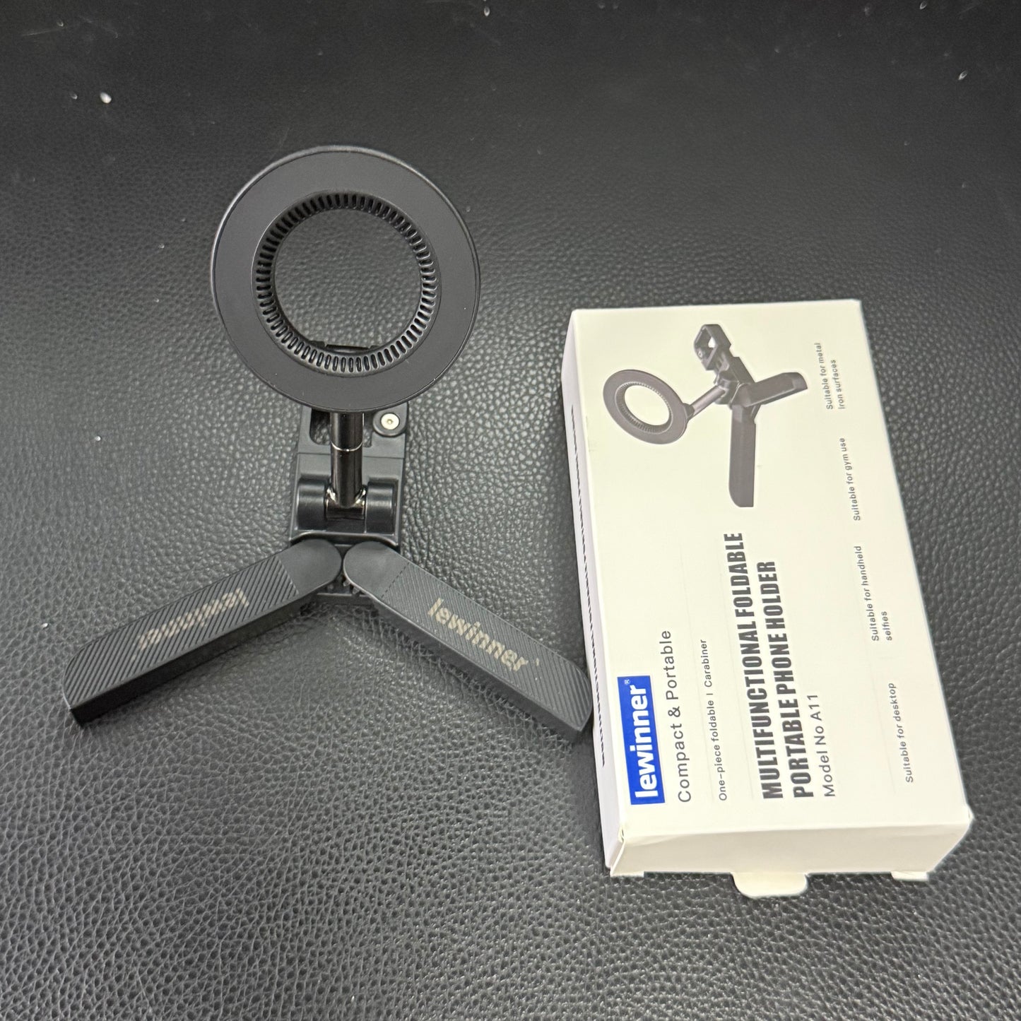 Lewinner Stands adapted for mobile phones,Portable magnetic tripod, MagSafe phone holder,Supports dual-sided magnetic attachment