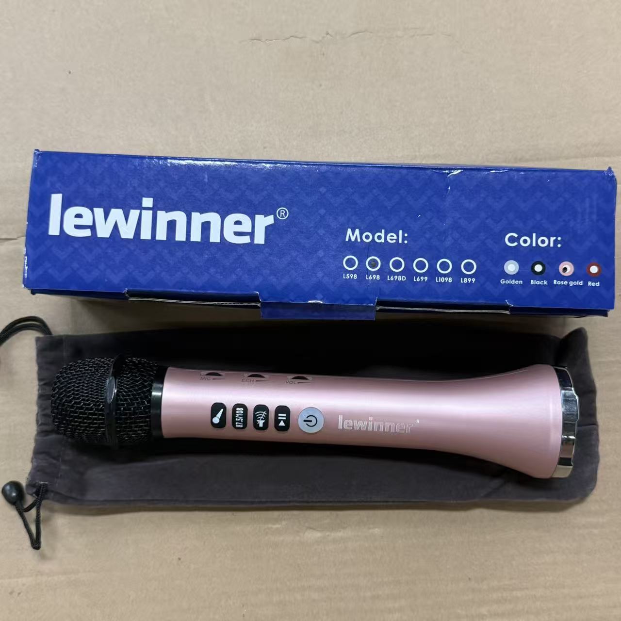 Lewinner Microphone for sing,Handheld karaoke microphone, wireless Bluetooth connection, long battery life