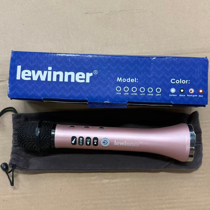 Lewinner Microphone for sing,Handheld karaoke microphone, wireless Bluetooth connection, long battery life