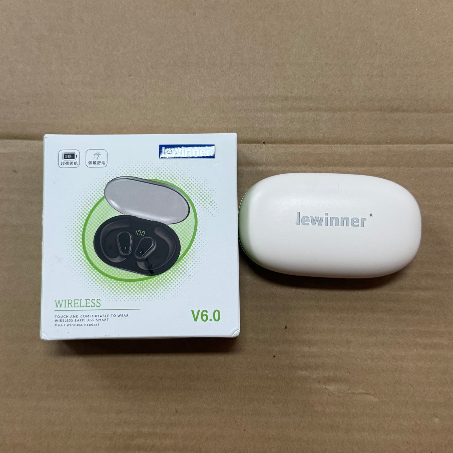 Lewinner Earphones and headphones for phone, TWS Wireless earphones,Bluetooth connection, long battery life