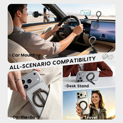 360 Rotation Lewinner Detachable Adjustable Vacuum Magnetic Phone Holder, Car mount / Detachable for everyday / Binge-watching / Makeup & routines “For iPhone & Android” Smartphone Grip