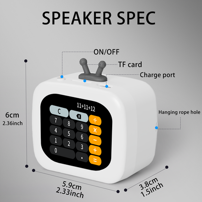 Bluetooth speaker with screen and changeable wallpaper | Can be used as an alarm clock | Comes with a  512MB memory card