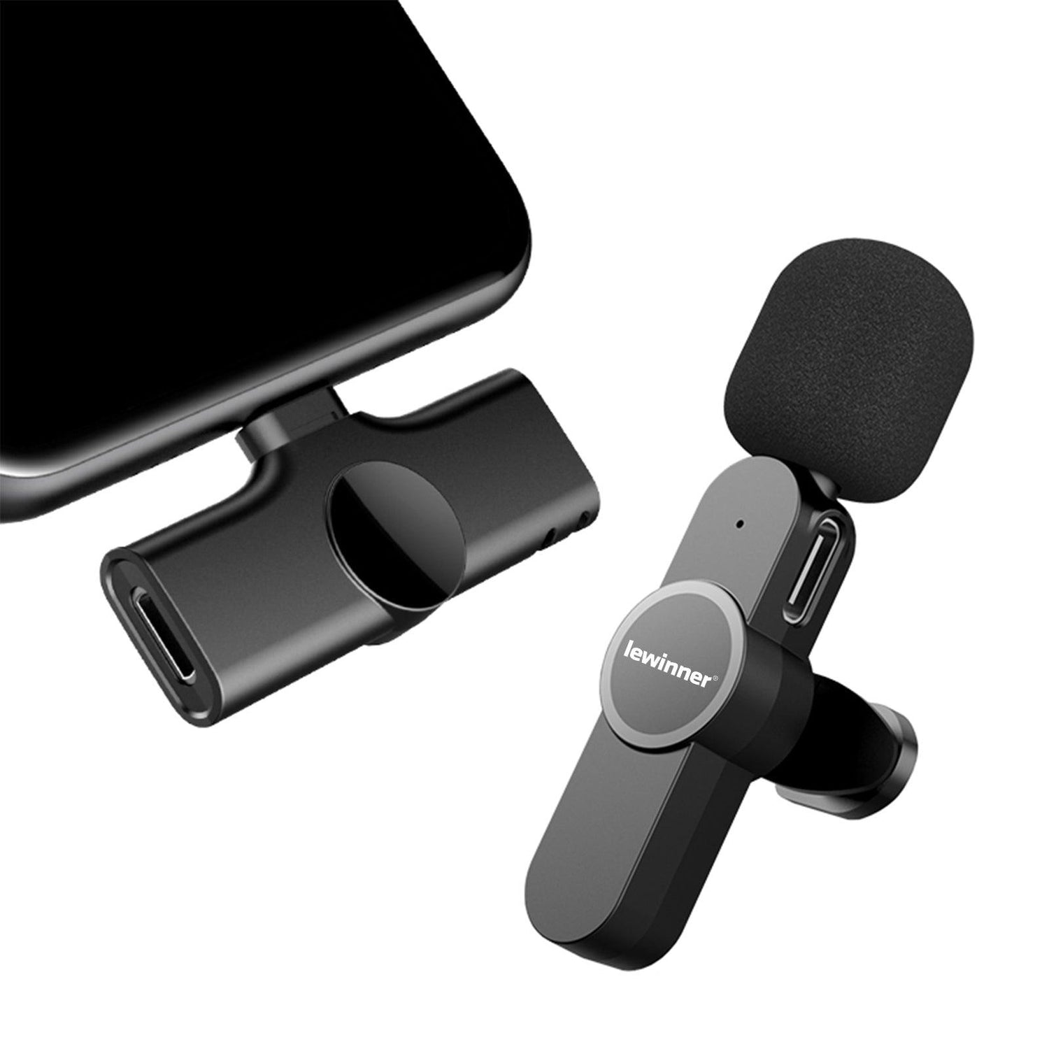 Lewinner Wireless Lavalier Microphone for iPhone iPad (WM-4)