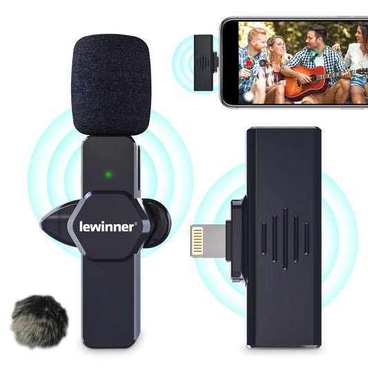 Lewinner Wireless Lavalier Microphone for iPhone and iPad(WM-10)