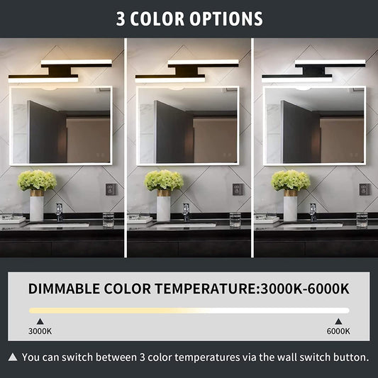 Leefact 24in Bathroom Vanity Light Modern Vanity LED Lighting Fixtures Over Mirror