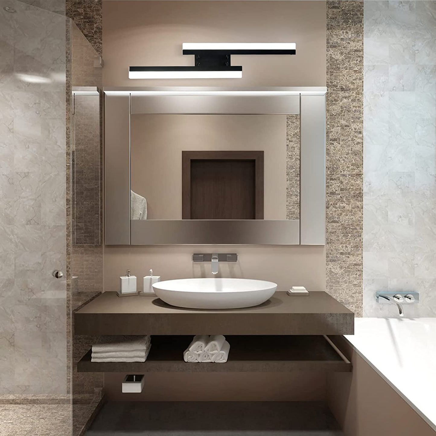 Leefact 24in Bathroom Vanity Light Modern Vanity LED Lighting Fixtures Over Mirror