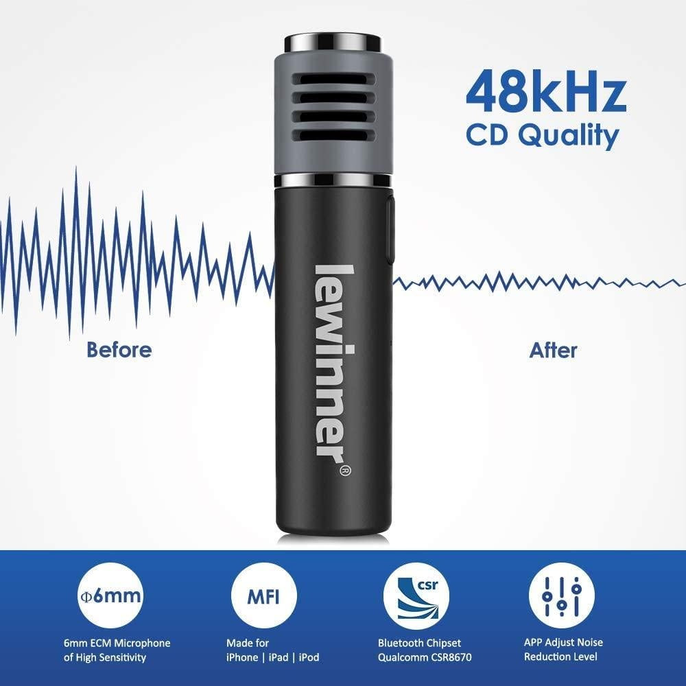 Lewinner Wireless Bluetooth SmartMic (Only work with the SmartMike+ AP lewinner