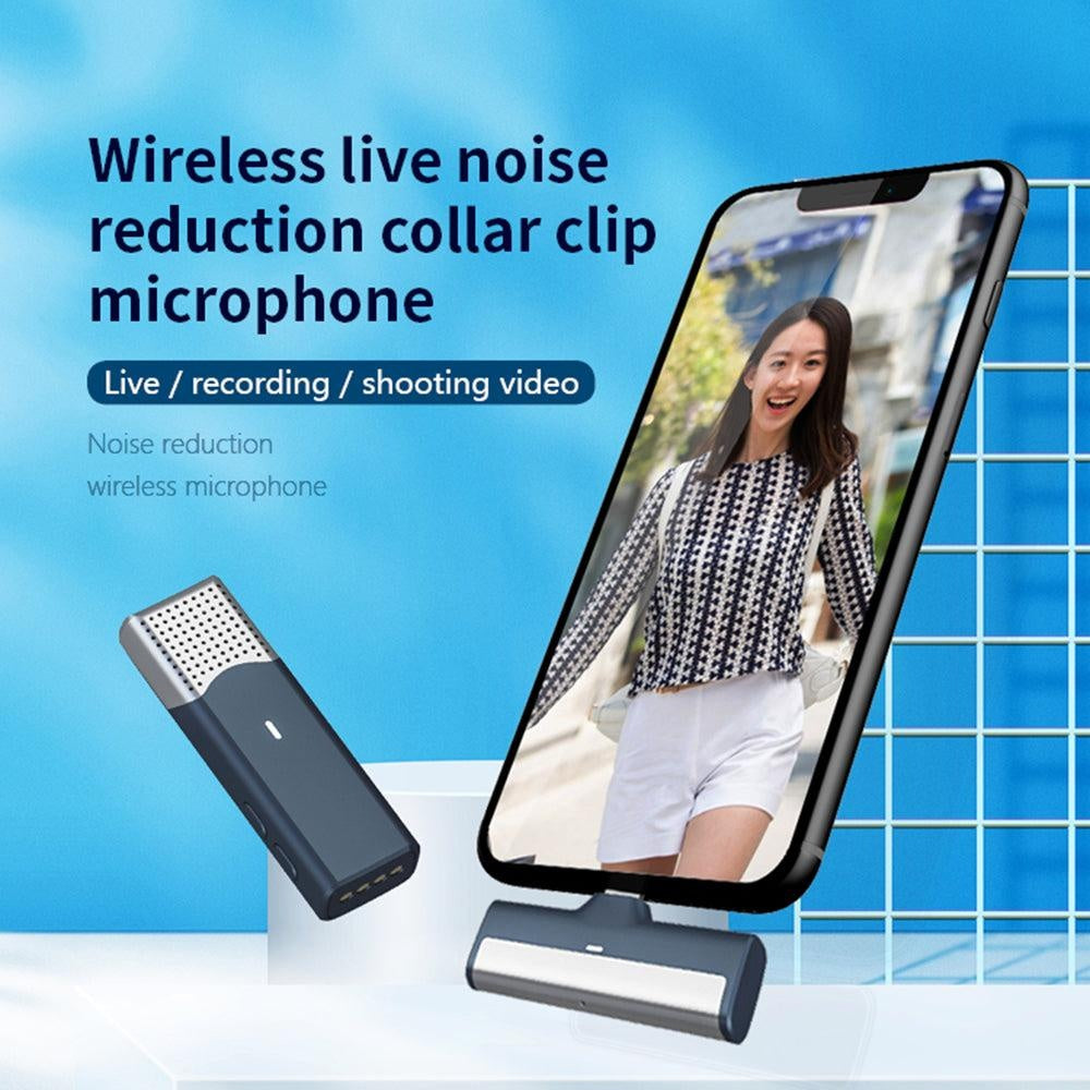 Leereel Wireless Lavalier Microphone Mini Portable Microphone Professional Noise Reduction